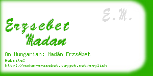 erzsebet madan business card